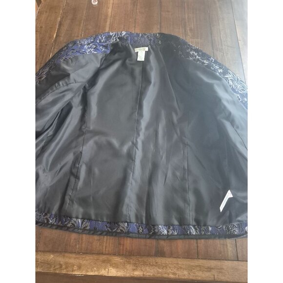 Laura Ashley Floral Brocade Jacket Womens Size M - Picture 5 of 7